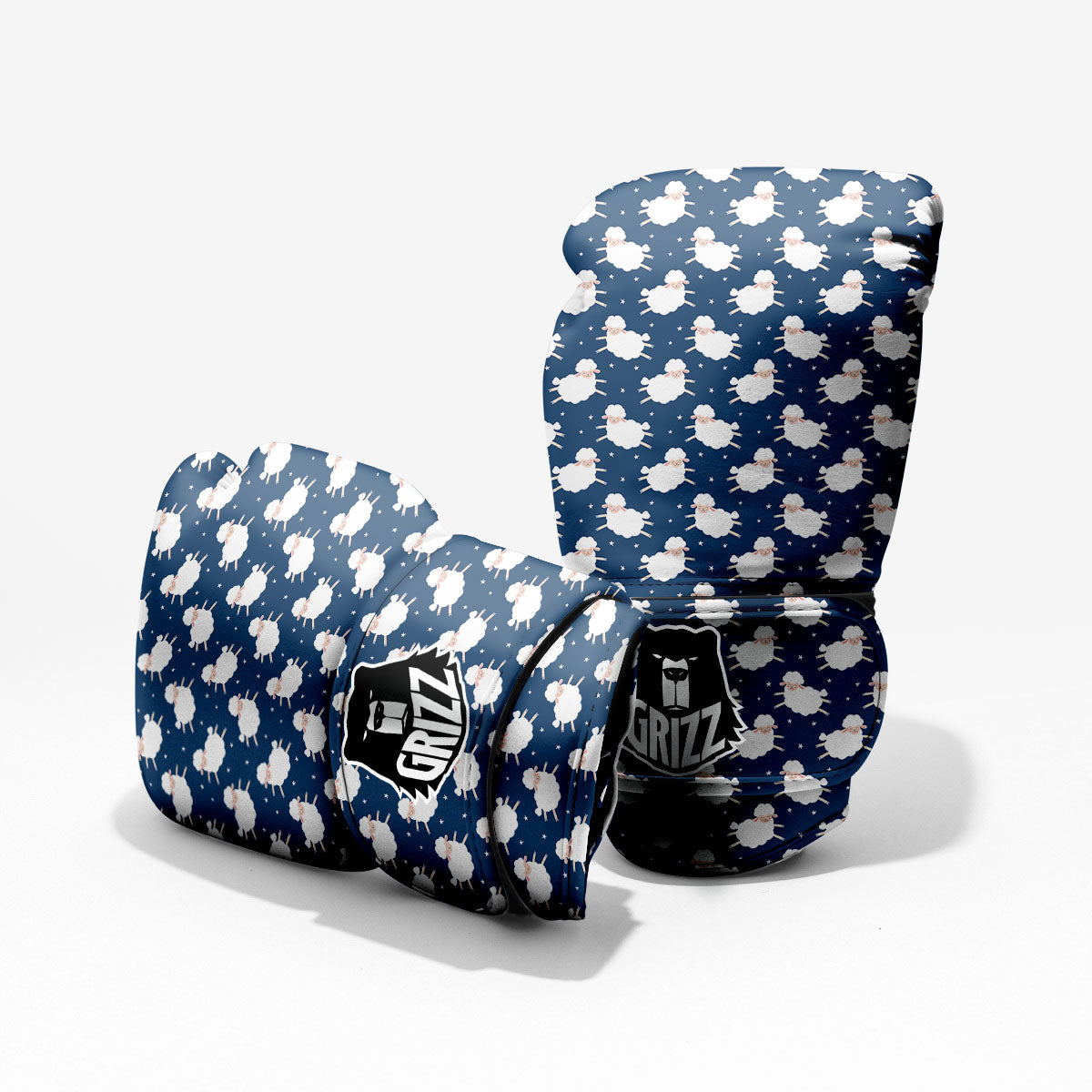 Happy Sheep Print Pattern Pro Boxing Glove
