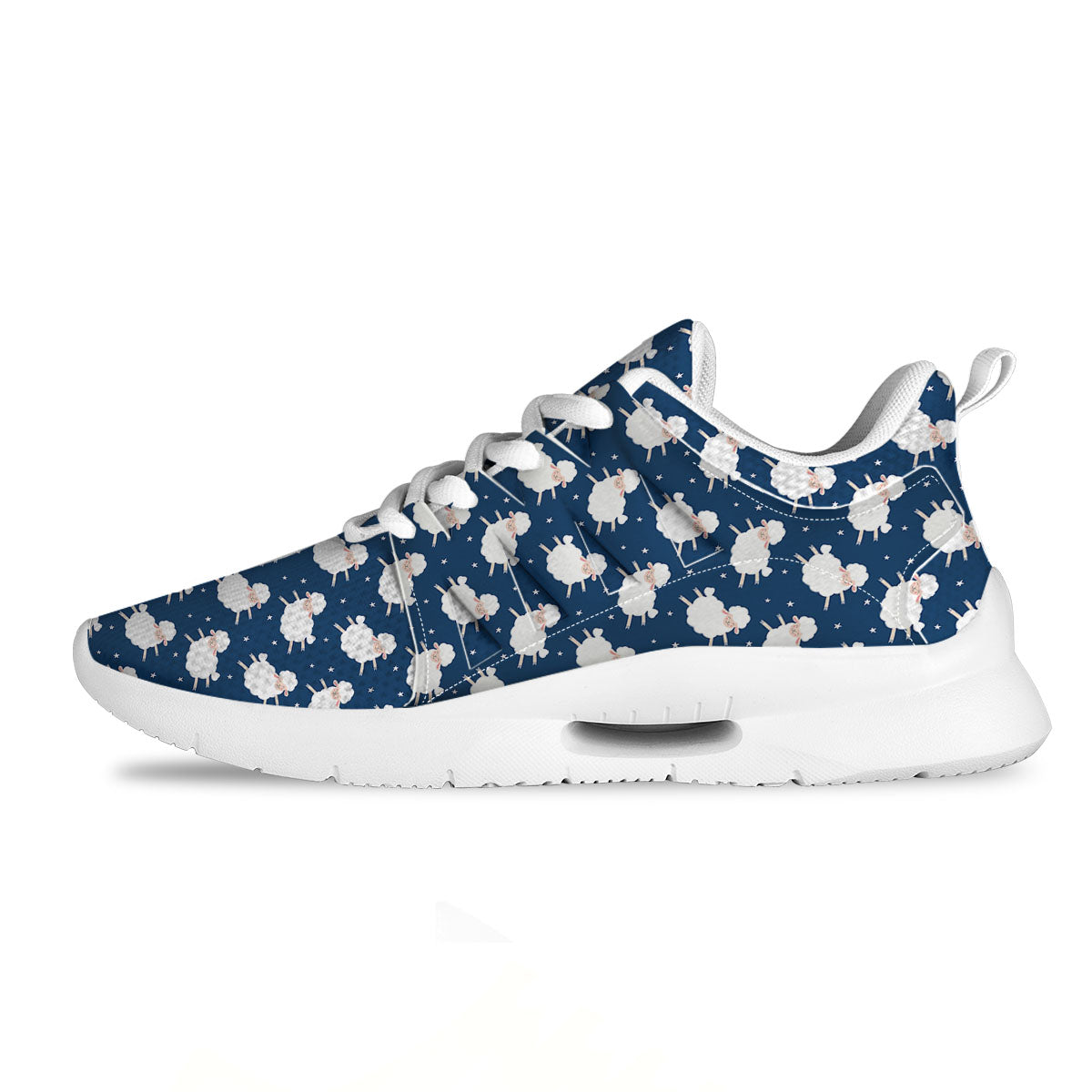 Happy Sheep Print Pattern Tennis Shoes-grizzshop