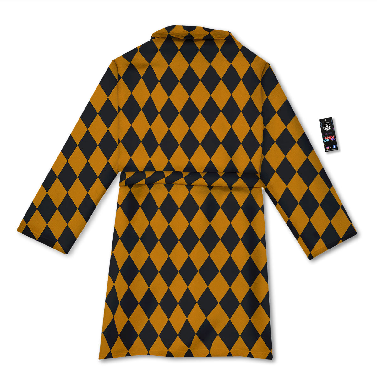 Harlequin Halloween Print Pattern Bathrobe-grizzshop