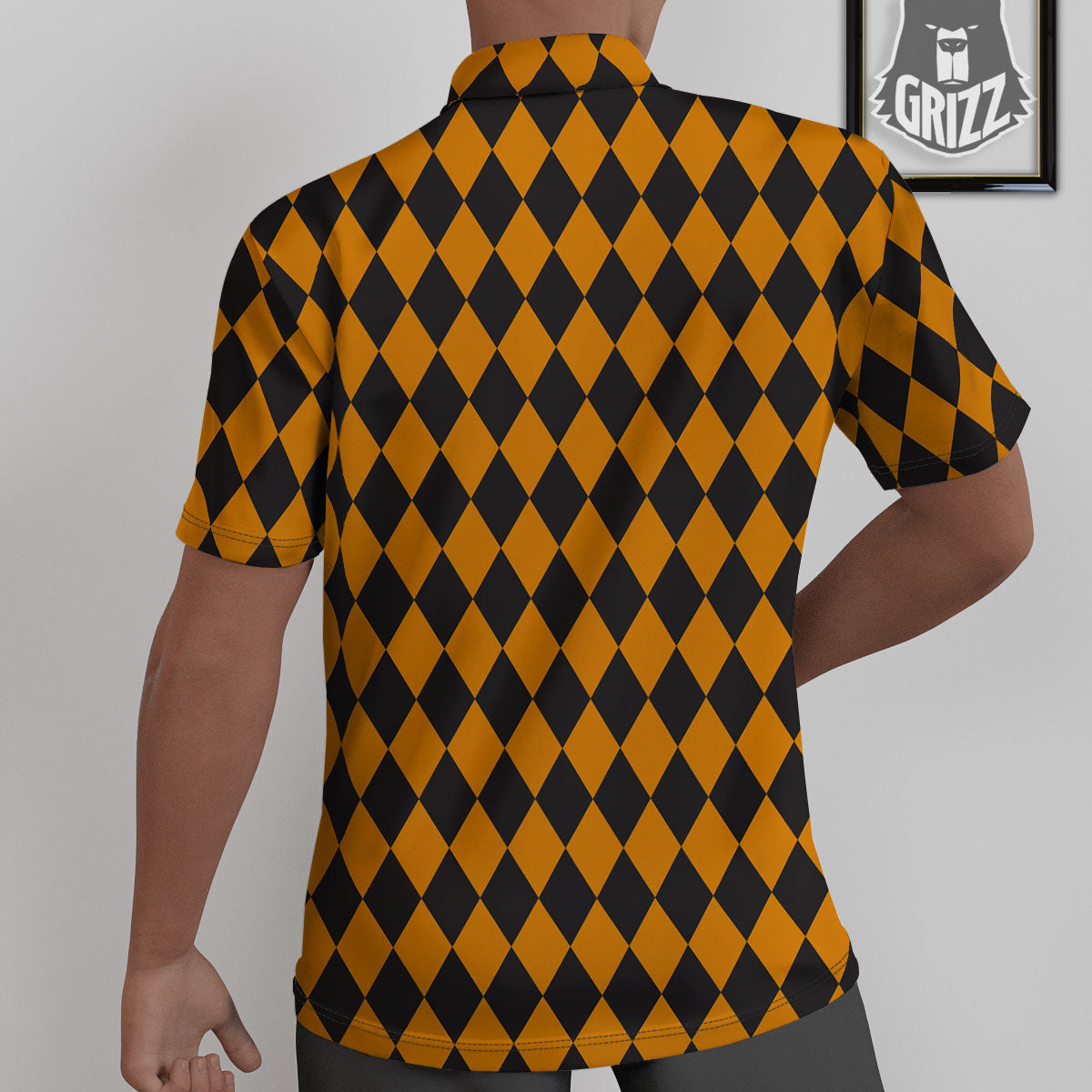 Harlequin Halloween Print Pattern Untucked Shirts-grizzshop