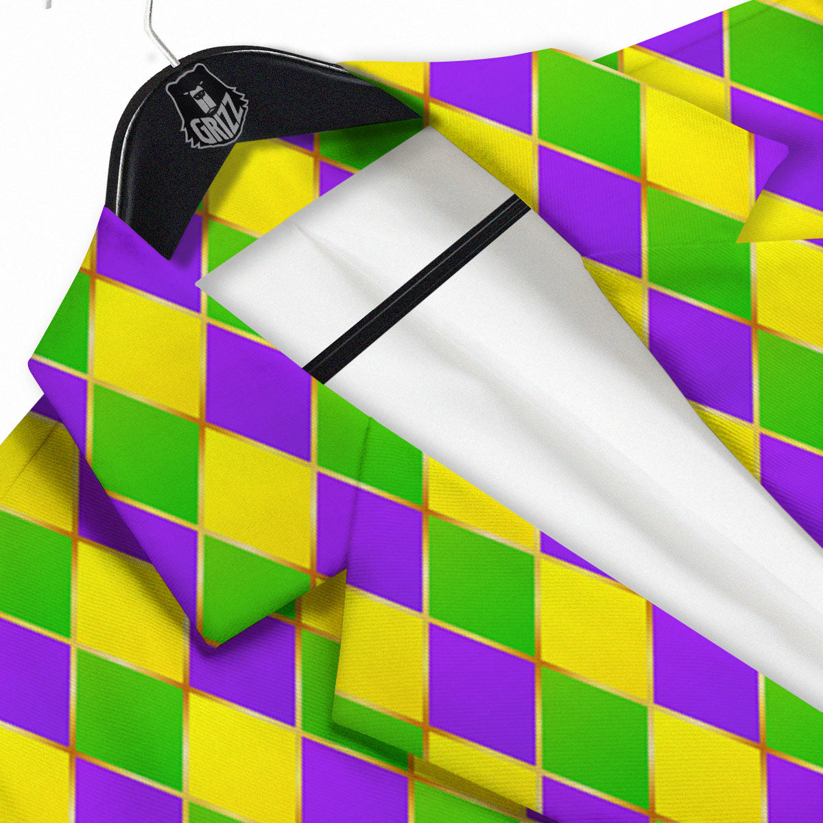 Harlequin Mardi Gras Print Pattern Men's Sport Coat-grizzshop