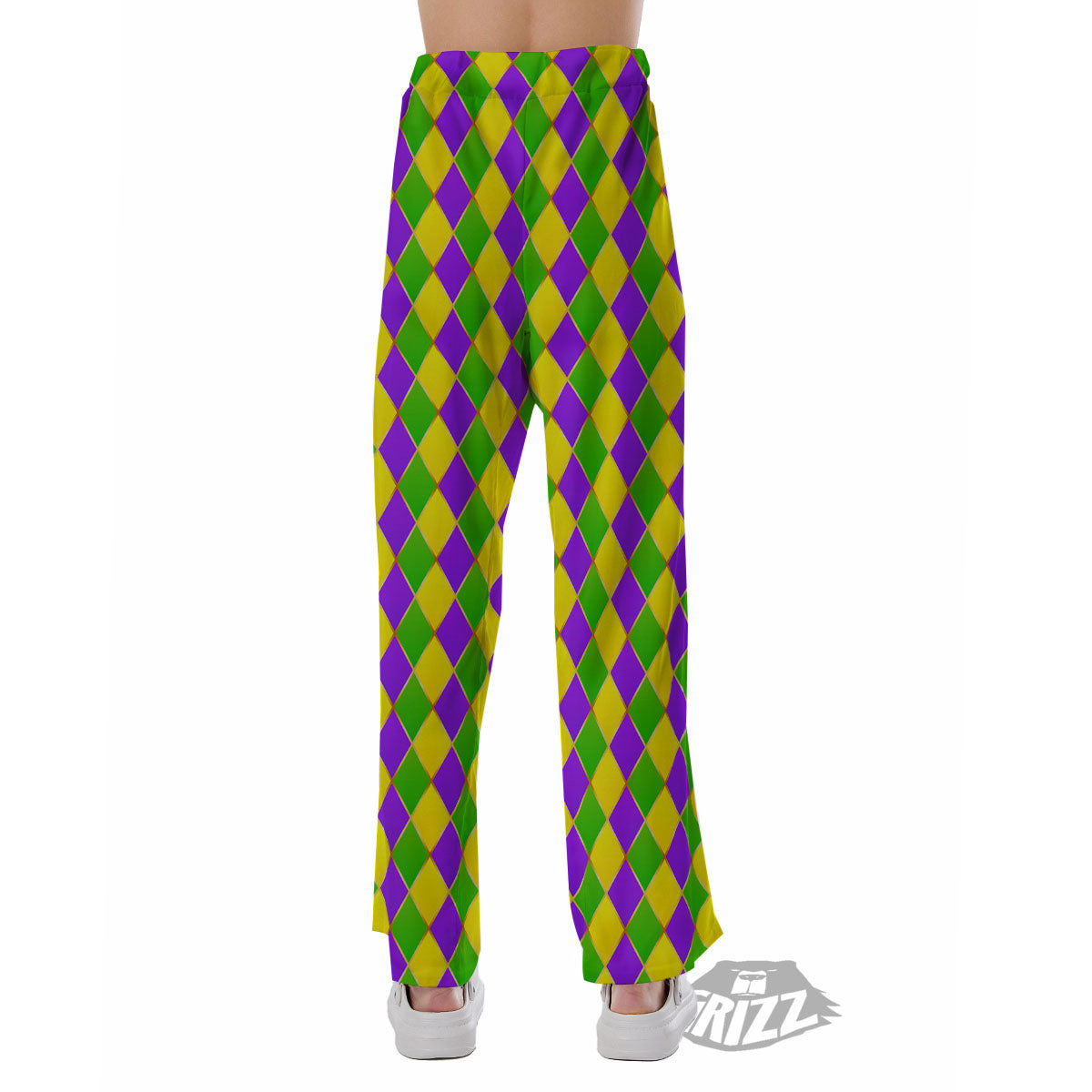 Harlequin Mardi Gras Print Pattern Pajama Pants-grizzshop