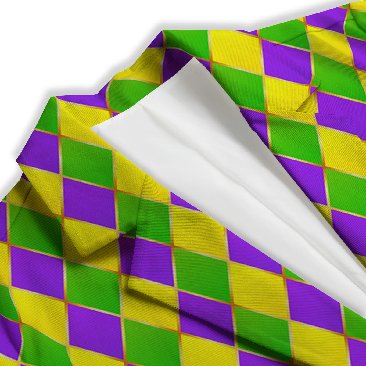 Harlequin Mardi Gras Print Pattern Women's Blazer-grizzshop