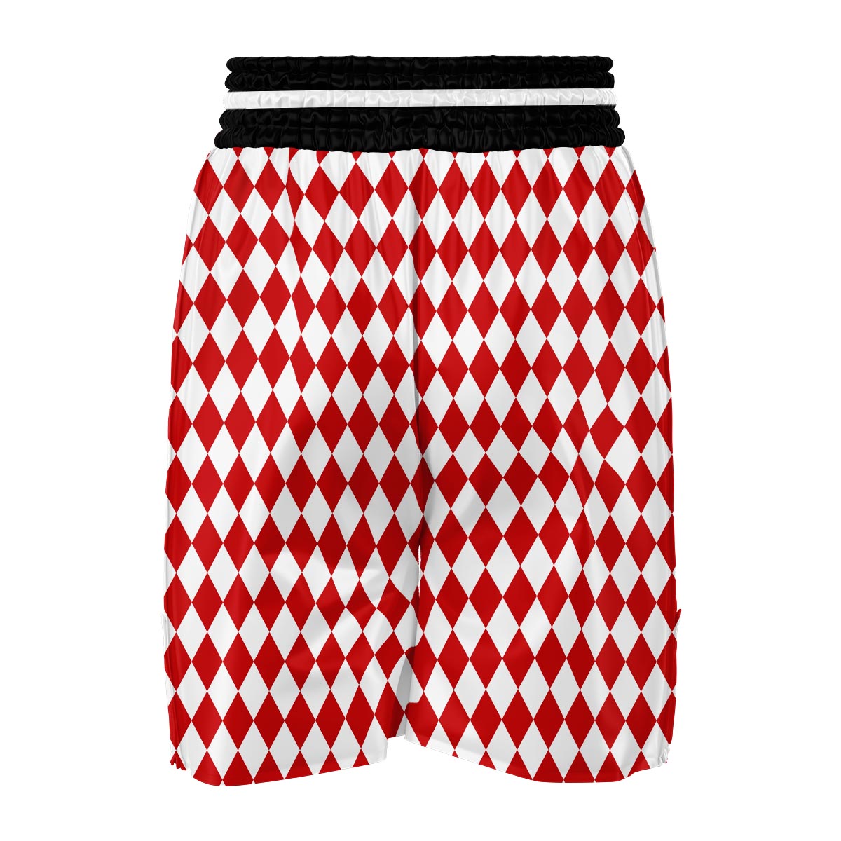 Harlequin Pattern Print Boxing Shorts-grizzshop