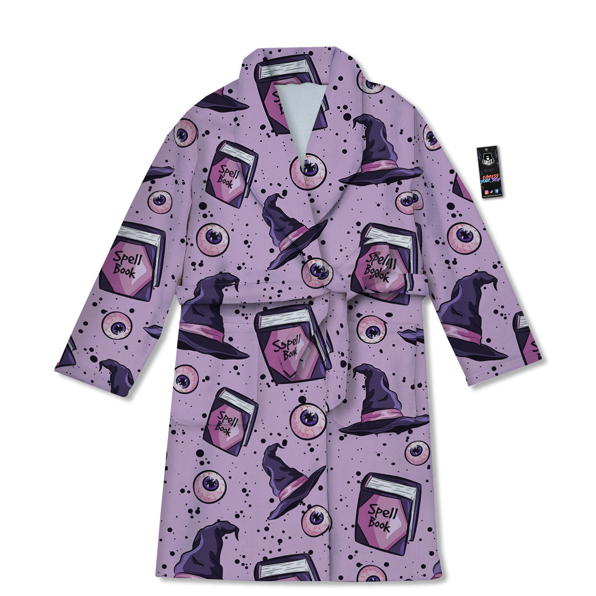 Hat Wizard Print Pattern Bathrobe-grizzshop