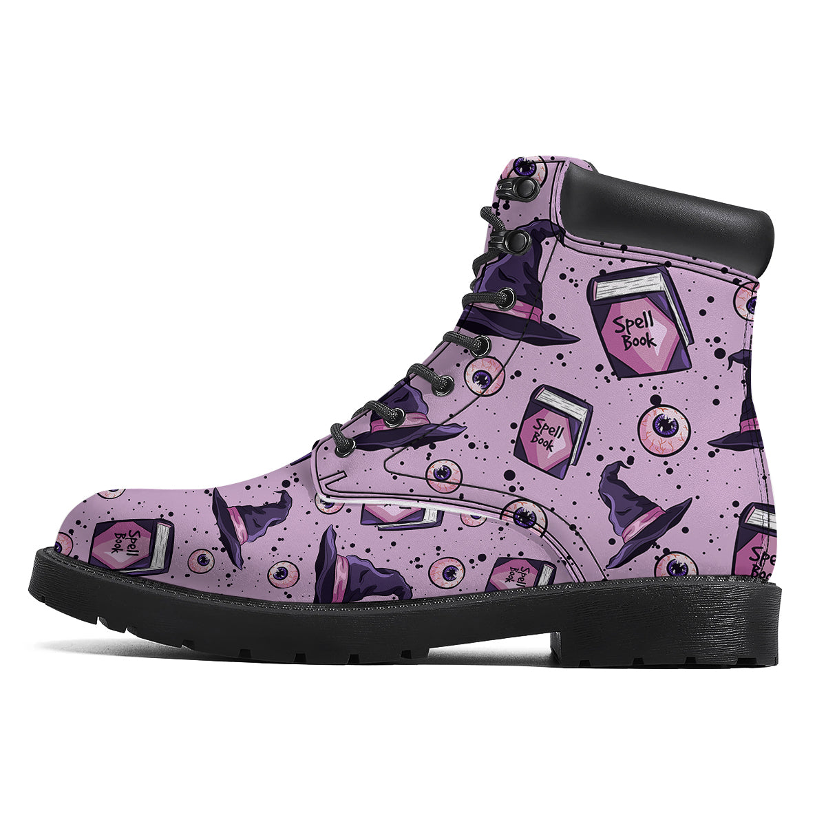 Hat Wizard Print Pattern Boots-grizzshop