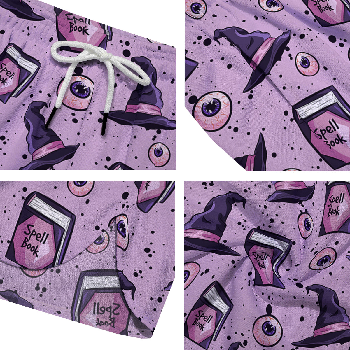 Hat Wizard Print Pattern Men's Running Shorts-grizzshop