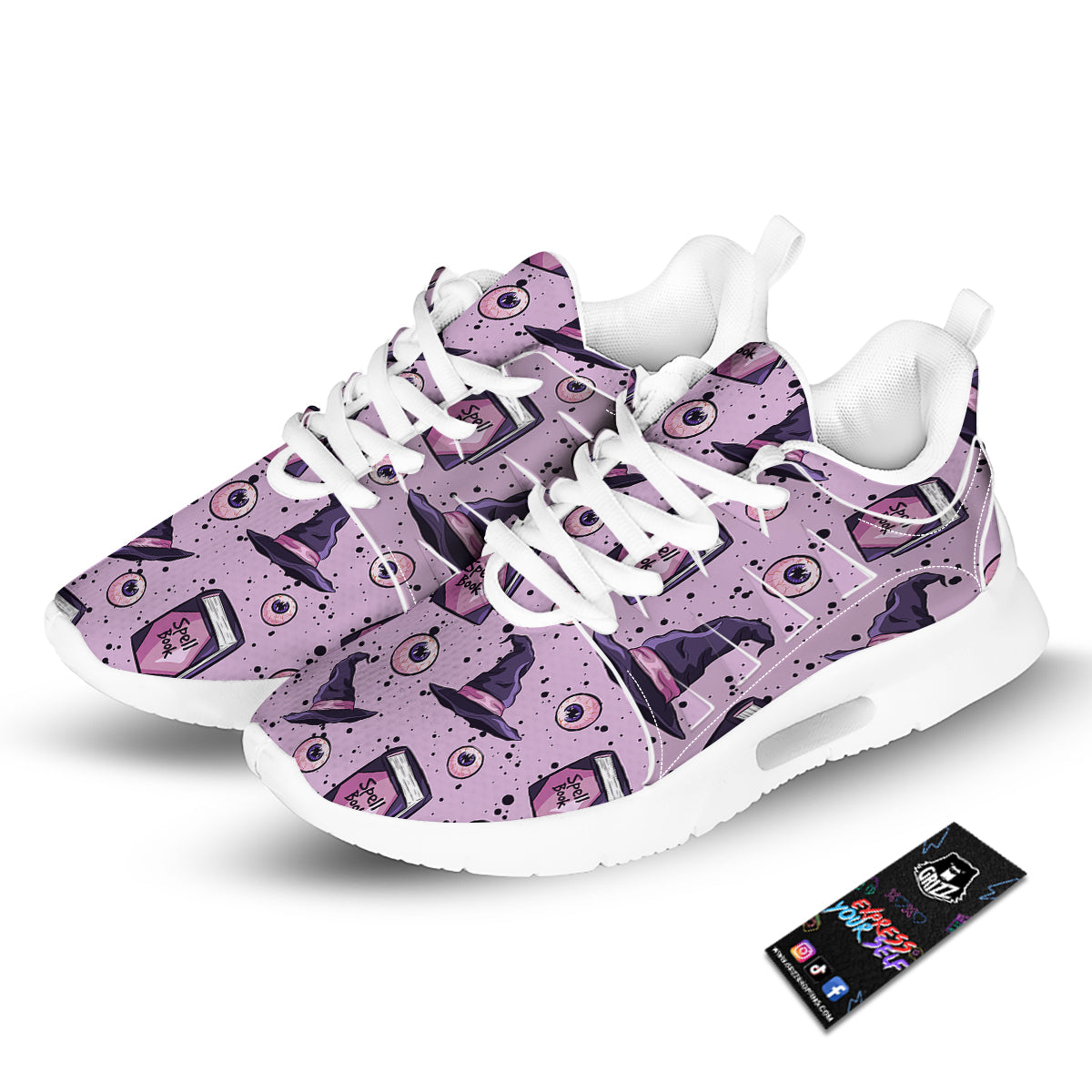 Hat Wizard Print Pattern Tennis Shoes-grizzshop
