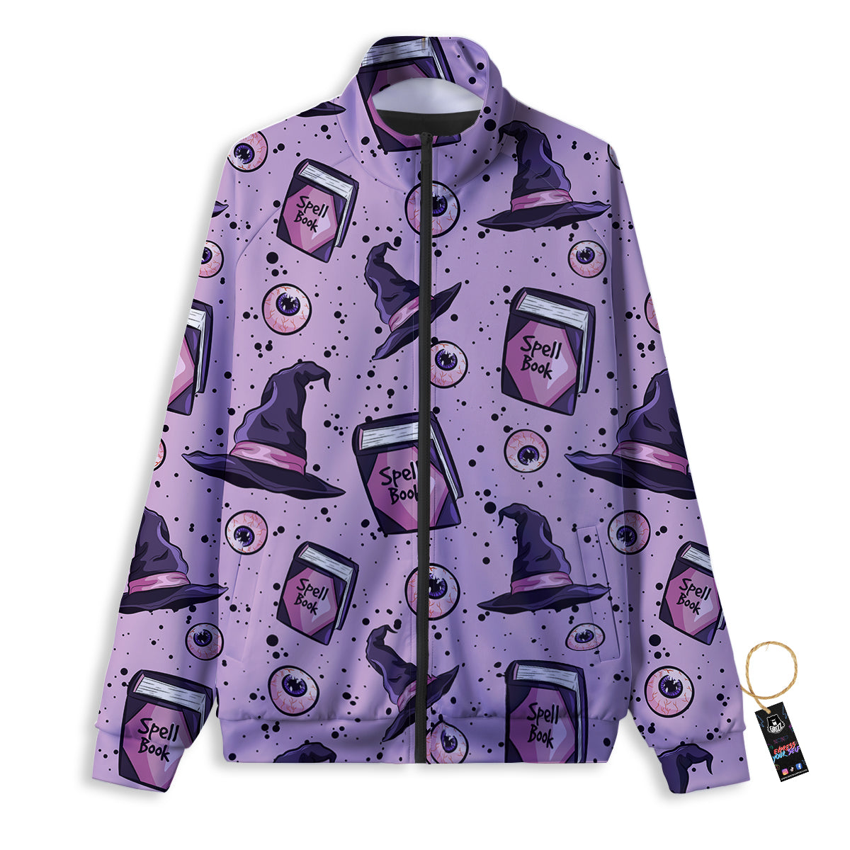 Hat Wizard Print Pattern Track Jacket-grizzshop
