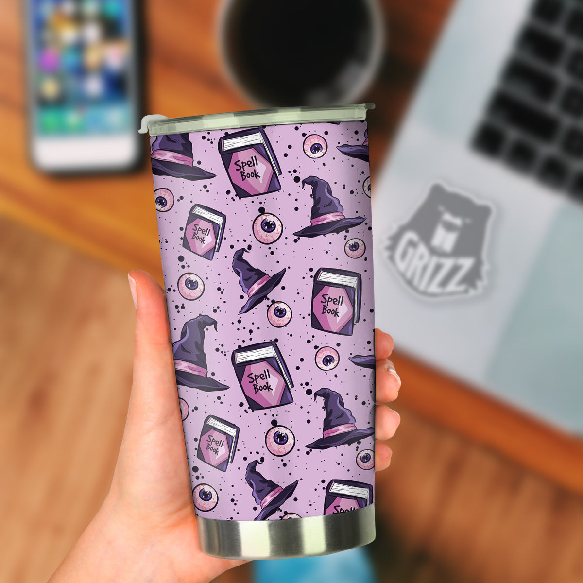 Hat Wizard Print Pattern Tumbler-grizzshop