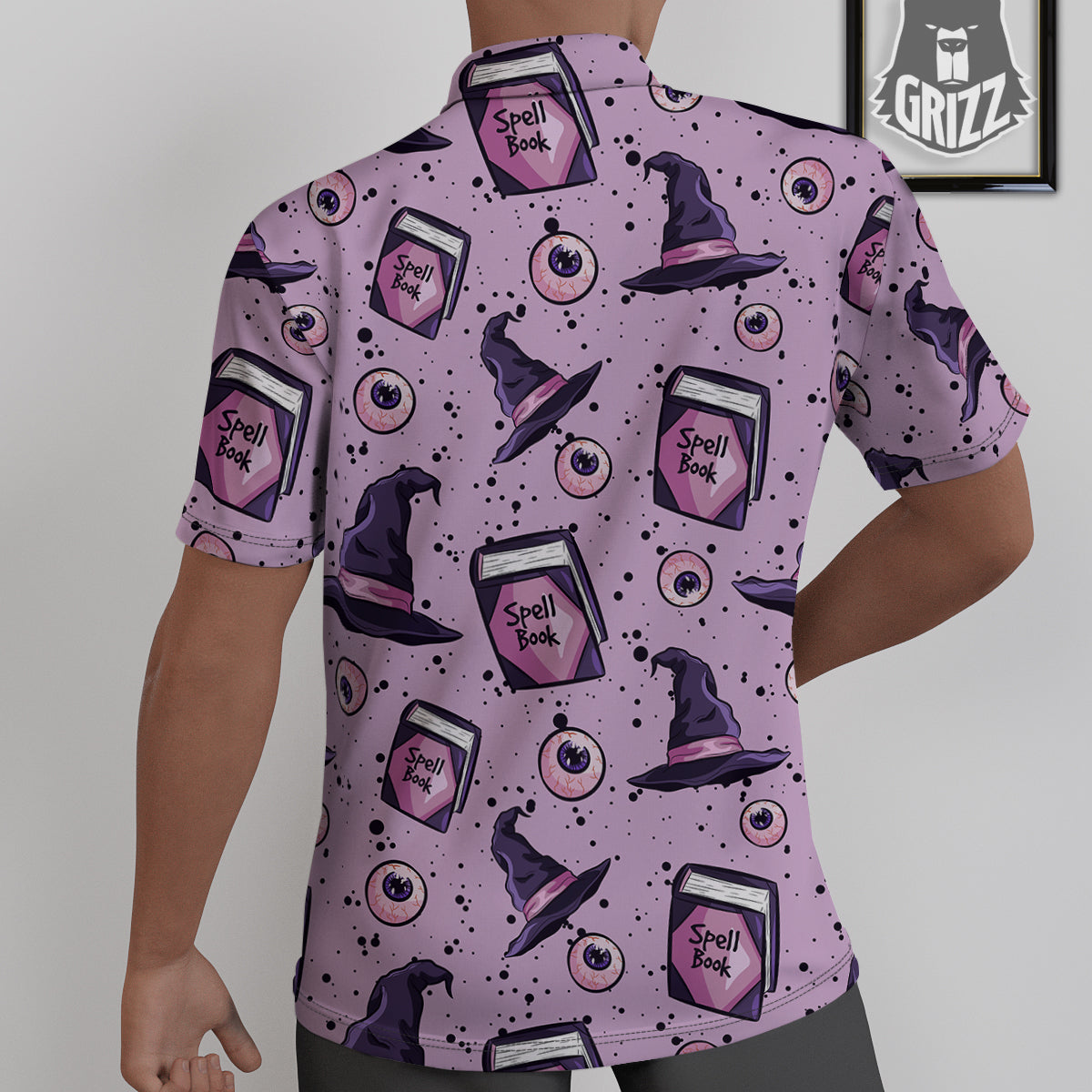 Hat Wizard Print Pattern Untucked Shirts-grizzshop
