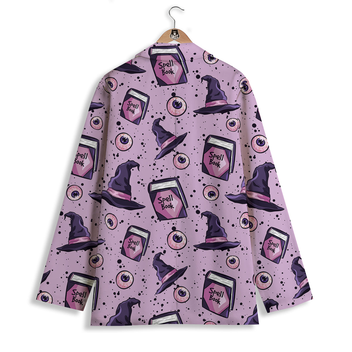 Hat Wizard Print Pattern Women's Blazer-grizzshop