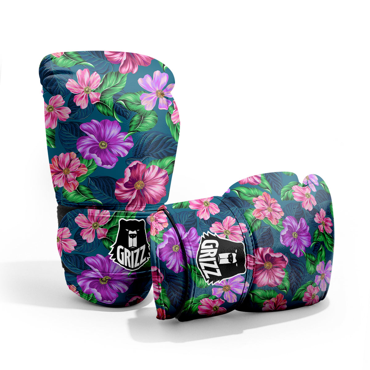 Hawaii Flowers Tropical Print Pattern Sparring Gloves-grizzshop