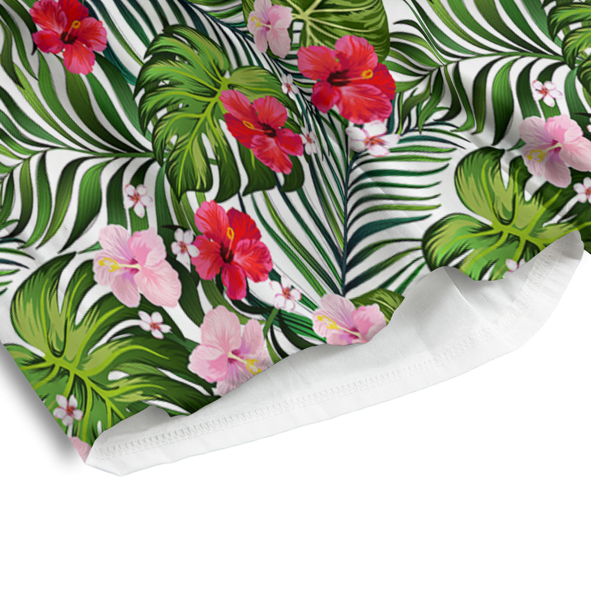Hawaii Hibiscus Monstera Print Pattern Men's Athletic Shorts