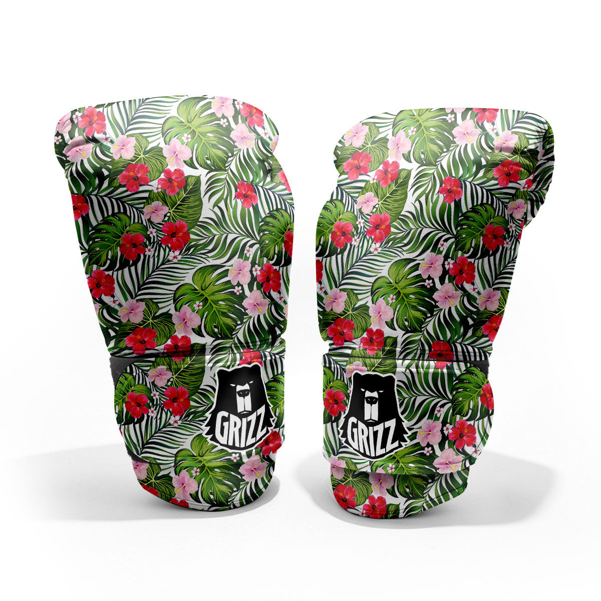 Hawaii Hibiscus Monstera Print Pattern Pro Boxing Glove