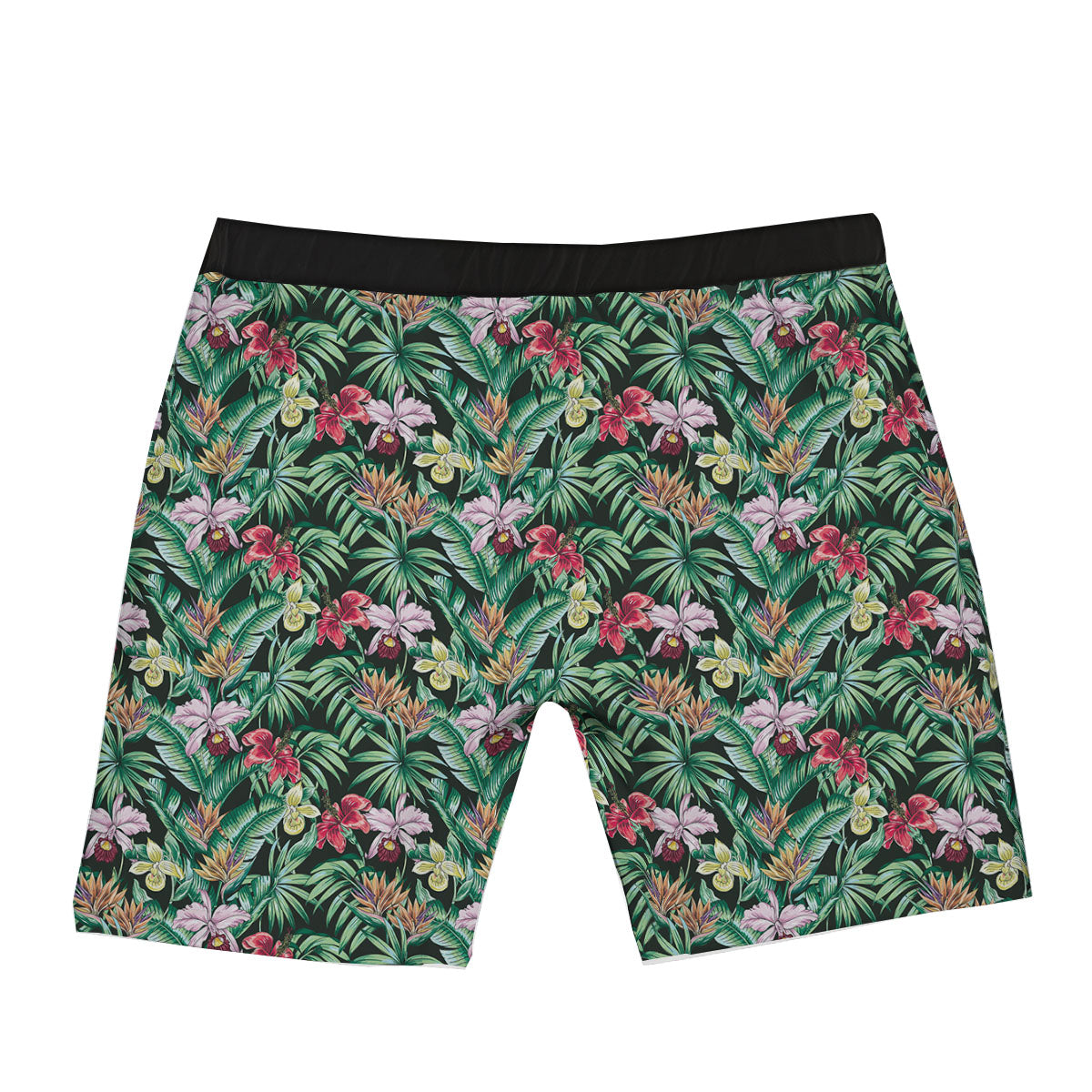 Hawaii Hibiscus Orchids Print Pattern Boxer Briefs-grizzshop
