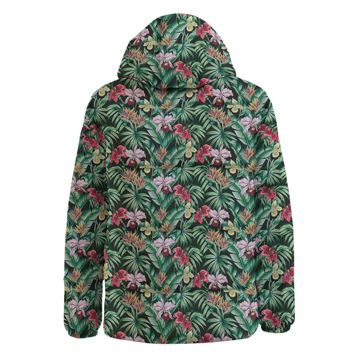Hawaii Hibiscus Orchids Print Pattern Down Jacket-grizzshop