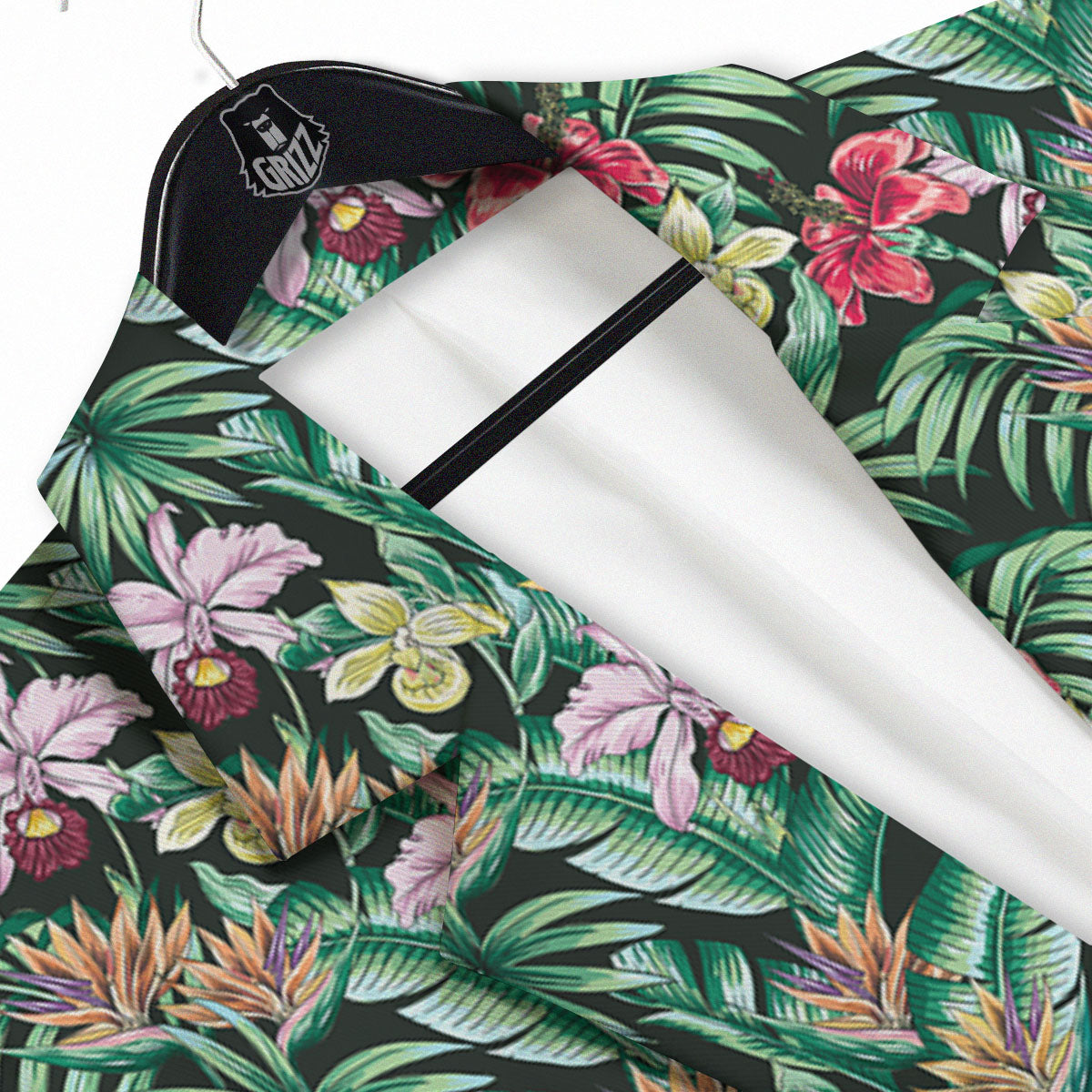 Hawaii Hibiscus Orchids Print Pattern Men's Sport Coat-grizzshop