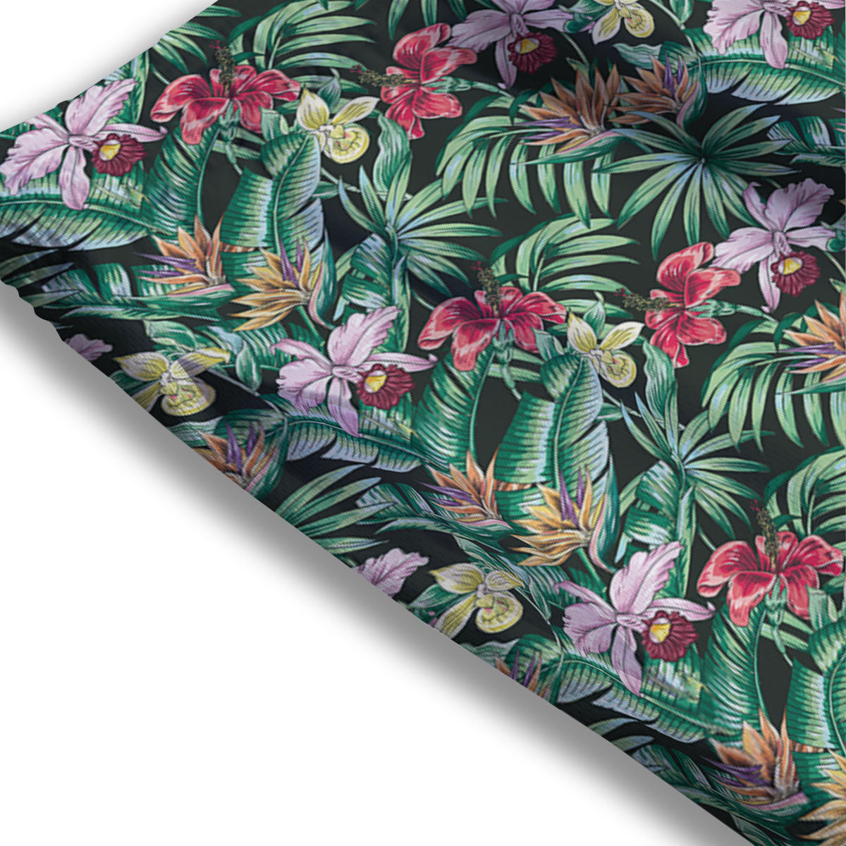 Hawaii Hibiscus Orchids Print Pattern Mesh Shorts