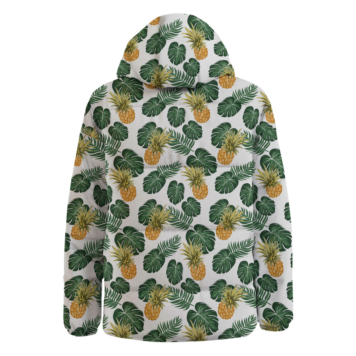 Hawaii Hibiscus Pineapple Print Pattern Down Jacket-grizzshop