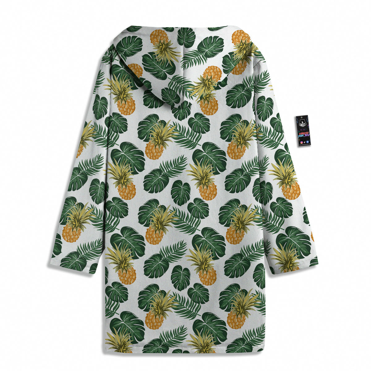 Hawaii Hibiscus Pineapple Print Pattern Men's Windbreaker Jacket-grizzshop
