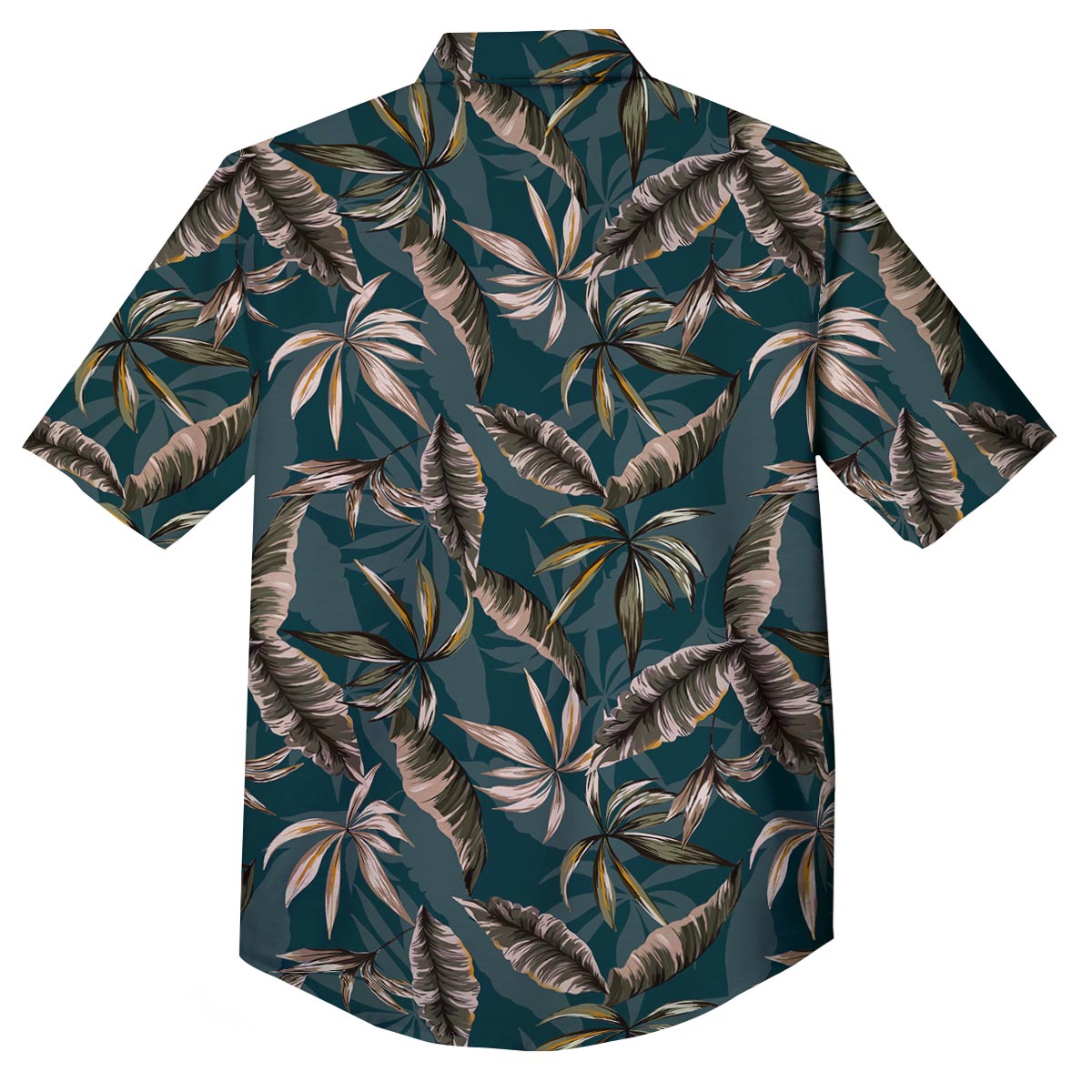 Hawaii Leaf Green Tropical Print Pattern Button Up Shirt-grizzshop