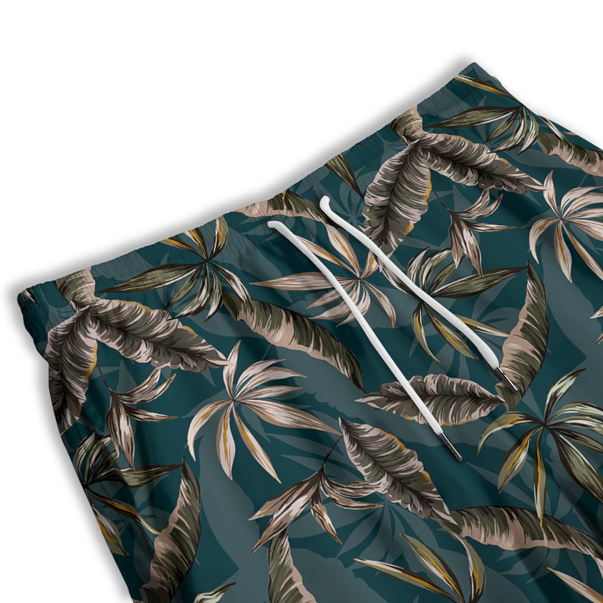 Hawaii Leaf Green Tropical Print Pattern Men's Athletic Shorts