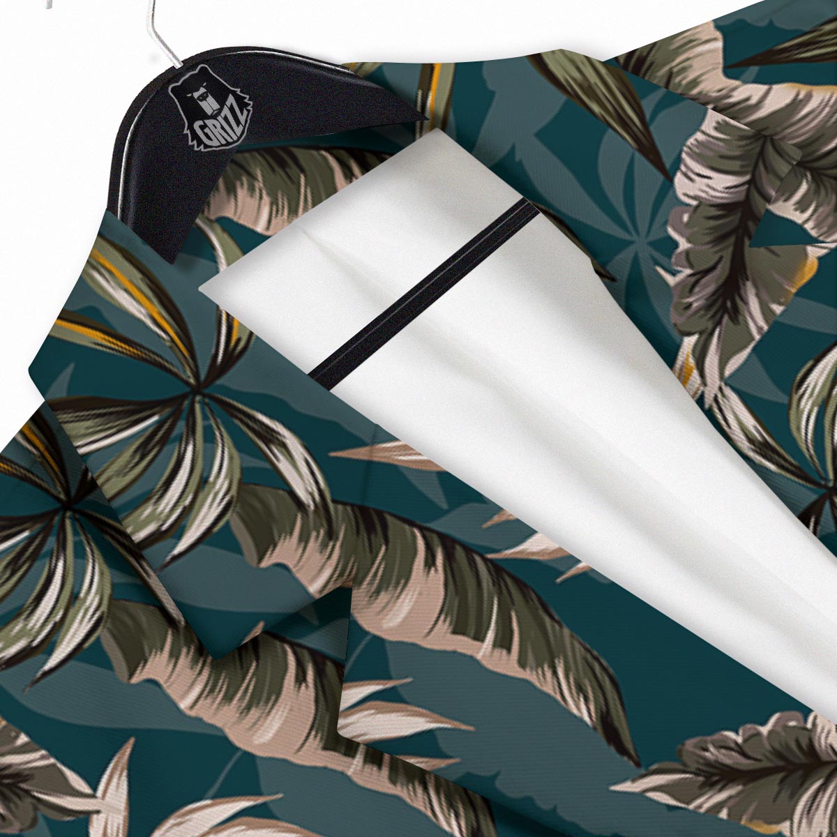 Hawaii Leaf Green Tropical Print Pattern Men's Sport Coat-grizzshop