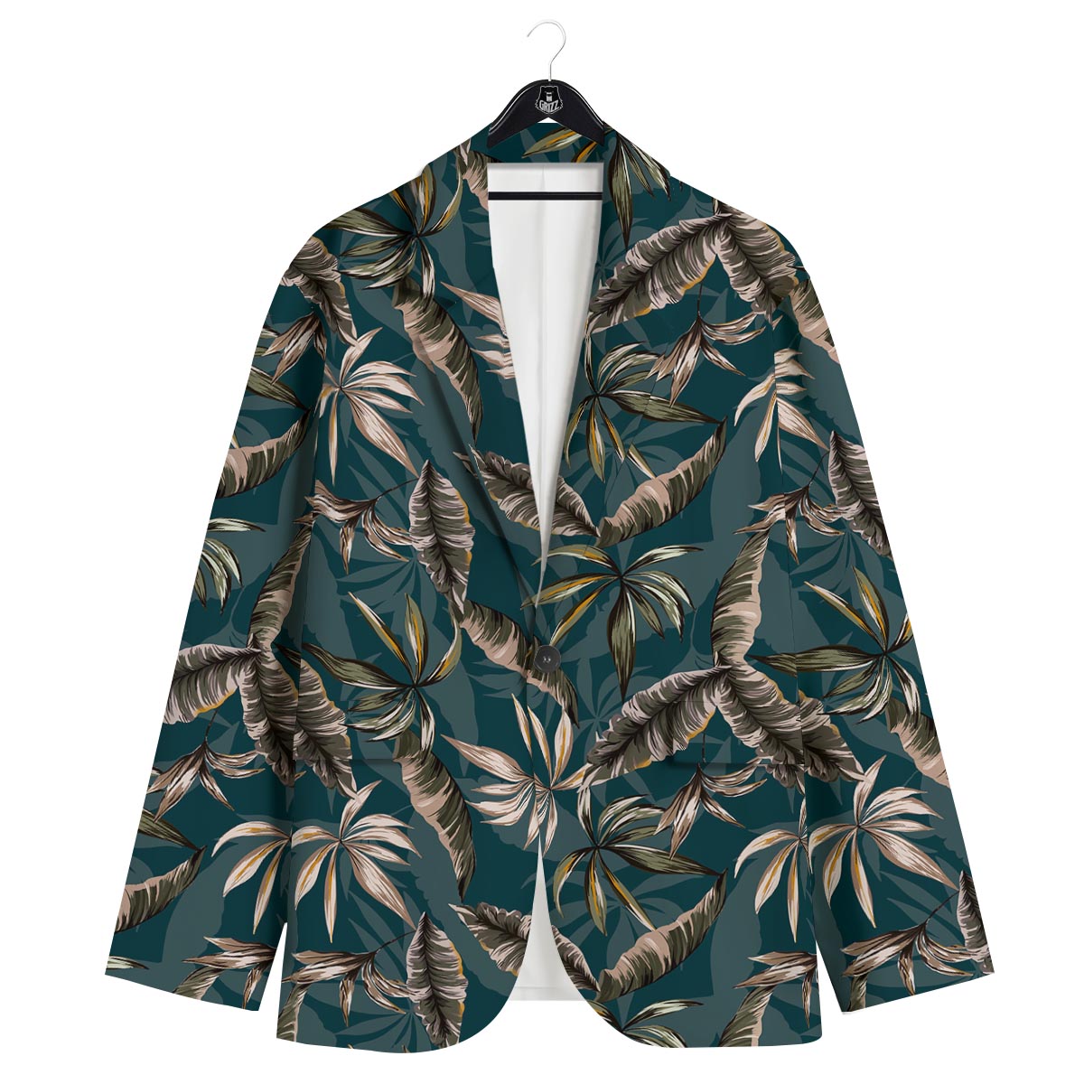 Hawaii Leaf Green Tropical Print Pattern Men's Sport Coat-grizzshop