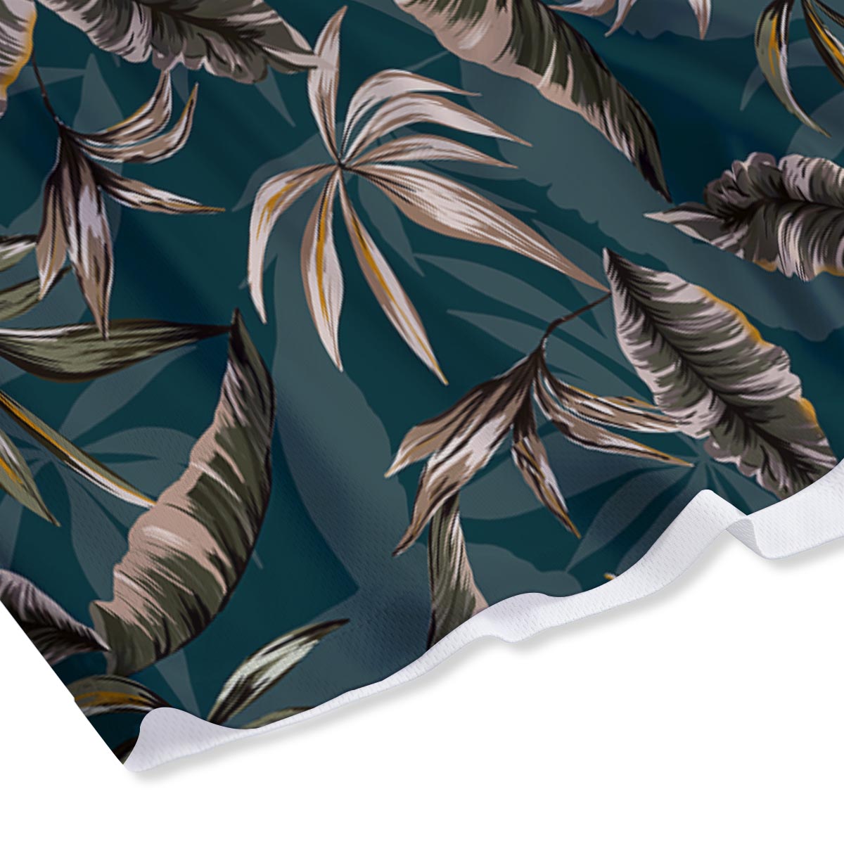 Hawaii Leaf Green Tropical Print Pattern Mesh Shorts