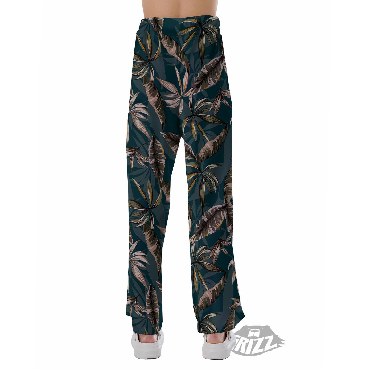 Hawaii Leaf Green Tropical Print Pattern Pajama Pants-grizzshop