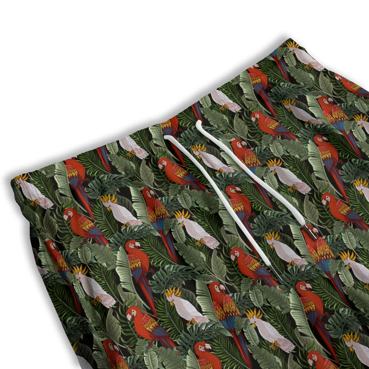 Hawaii Leaf Parrot Banana Print Pattern Men's Athletic Shorts