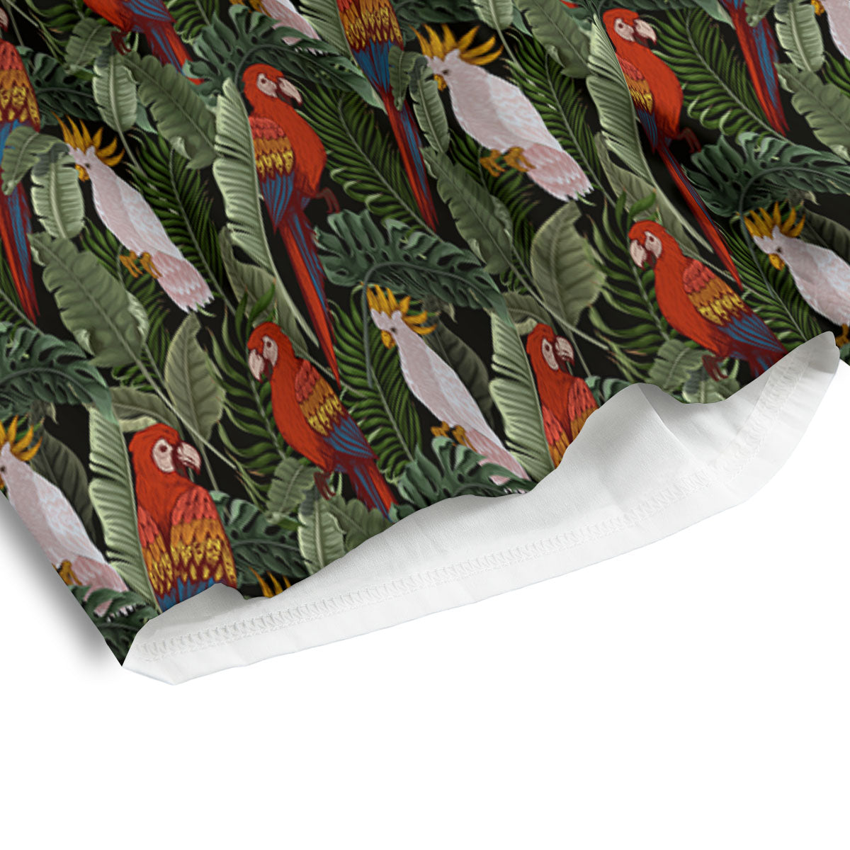 Hawaii Leaf Parrot Banana Print Pattern Men's Athletic Shorts