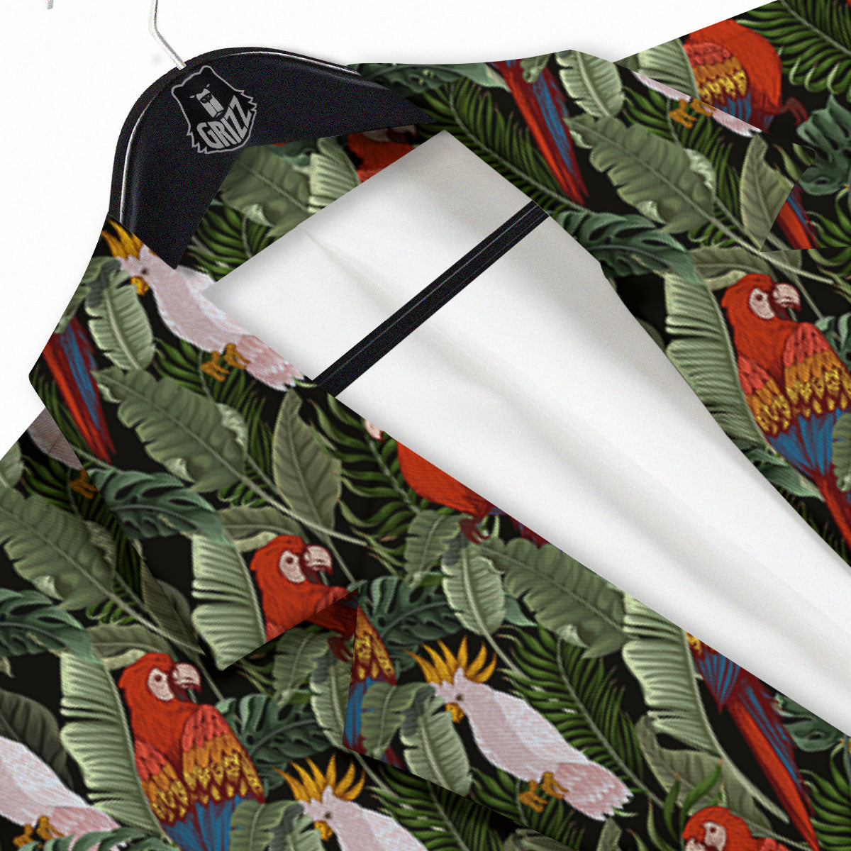 Hawaii Leaf Parrot Banana Print Pattern Men's Sport Coat-grizzshop