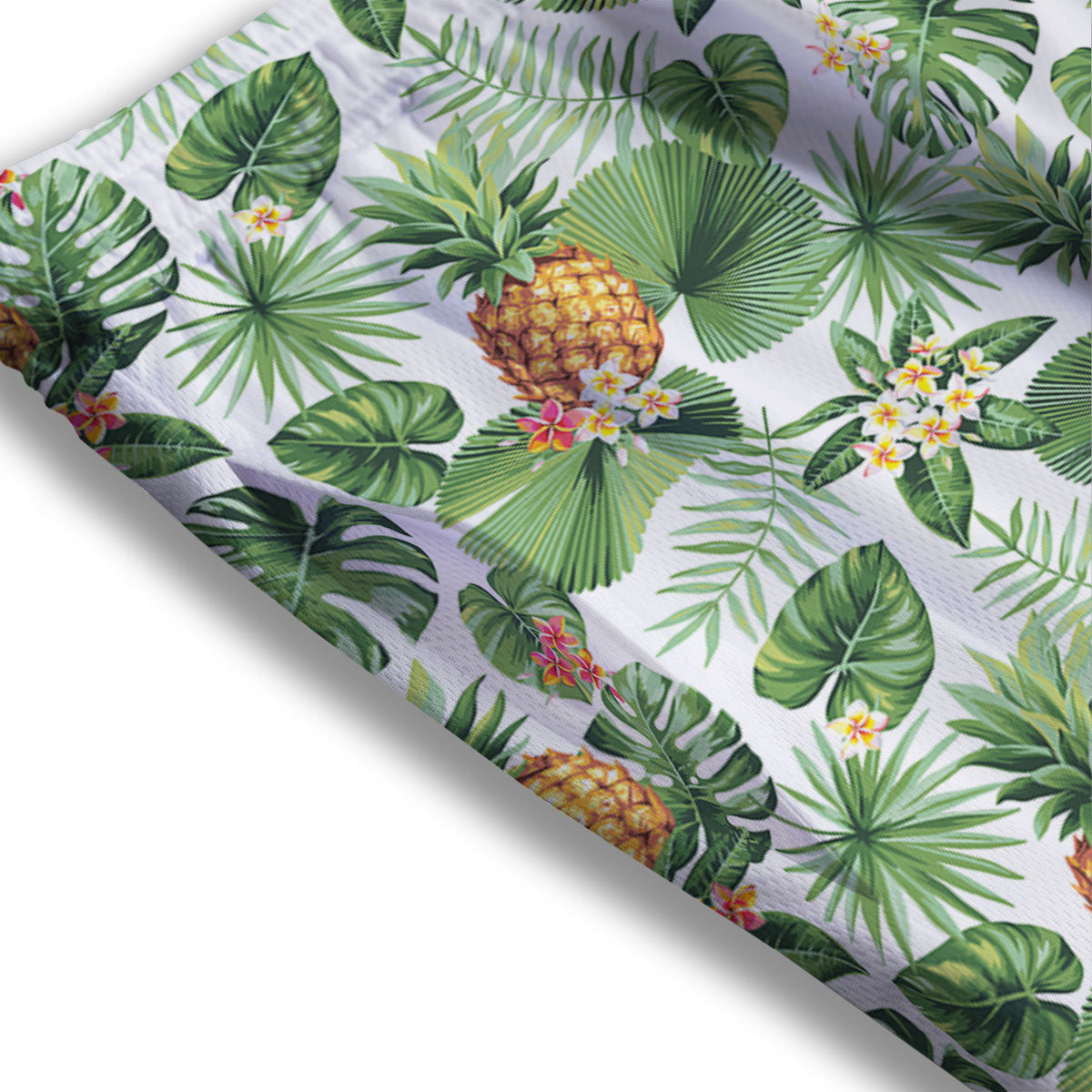 Hawaii Leaves Pineapple Print Pattern Mesh Shorts