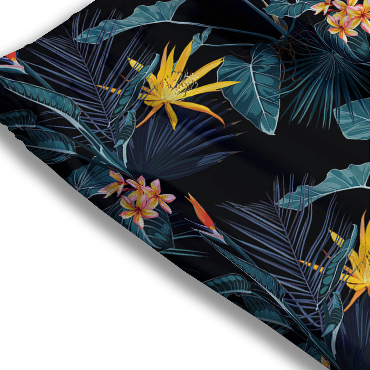 Hawaii Night Tropical Print Pattern Mesh Shorts