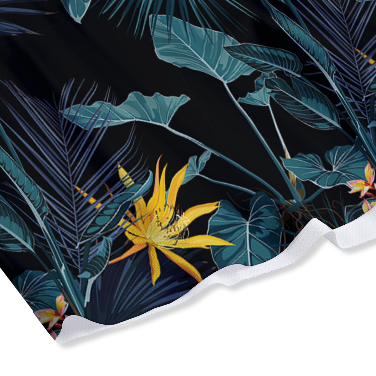 Hawaii Night Tropical Print Pattern Mesh Shorts