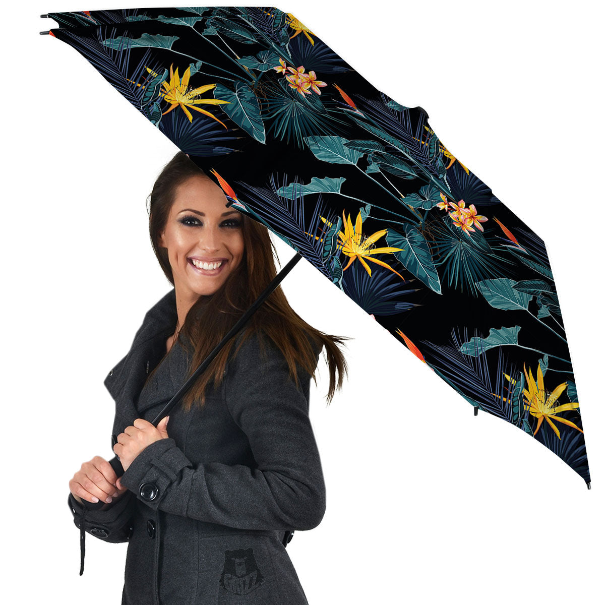 Hawaii Night Tropical Print Pattern Umbrella-grizzshop
