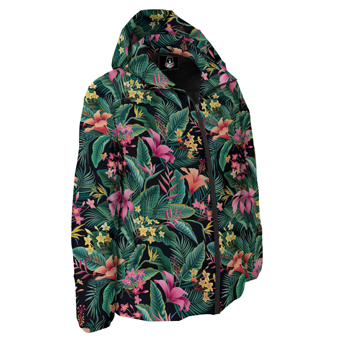 Hawaii Plants Tropical Print Pattern Down Jacket-grizzshop