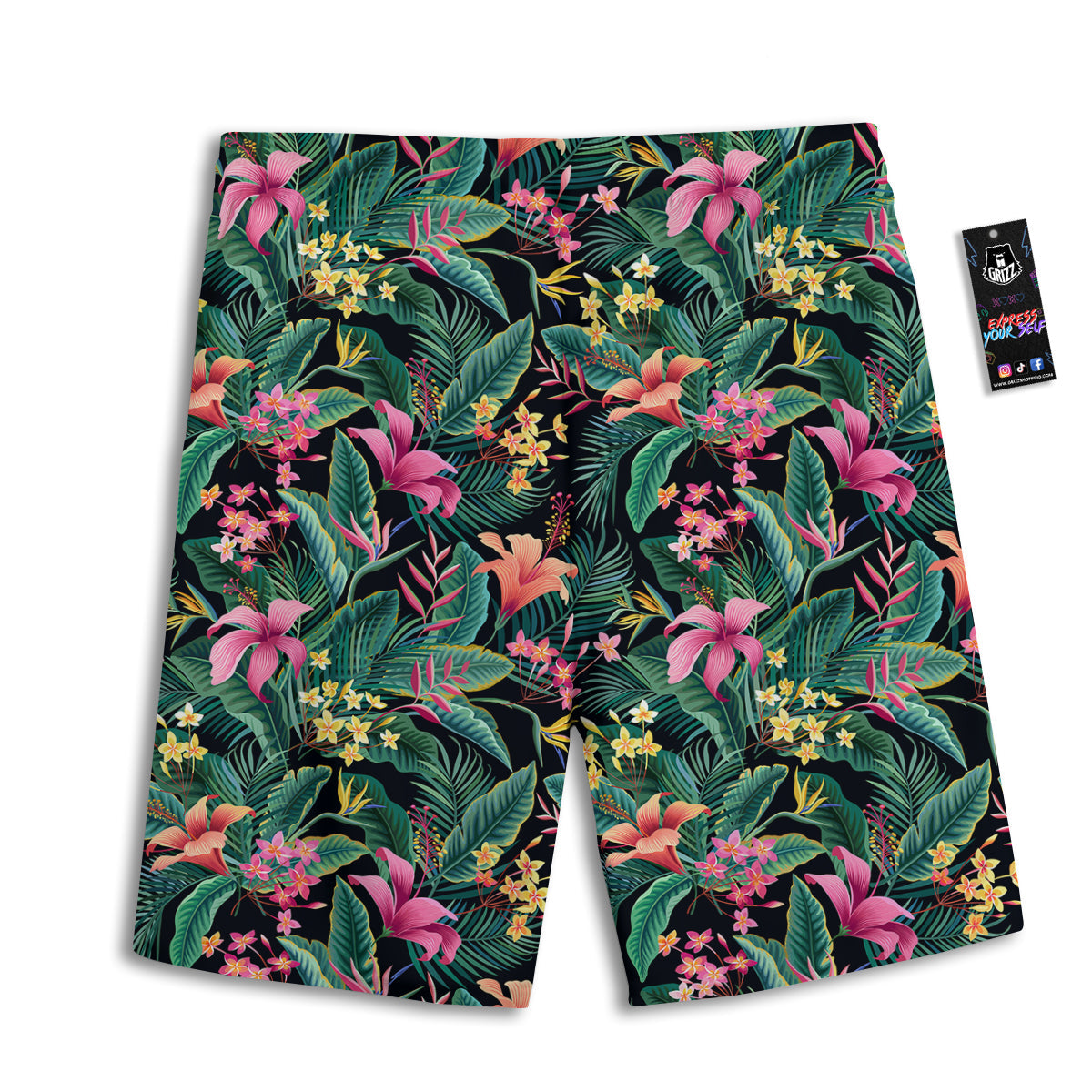 Hawaii Plants Tropical Print Pattern Men's Athletic Shorts-grizzshop