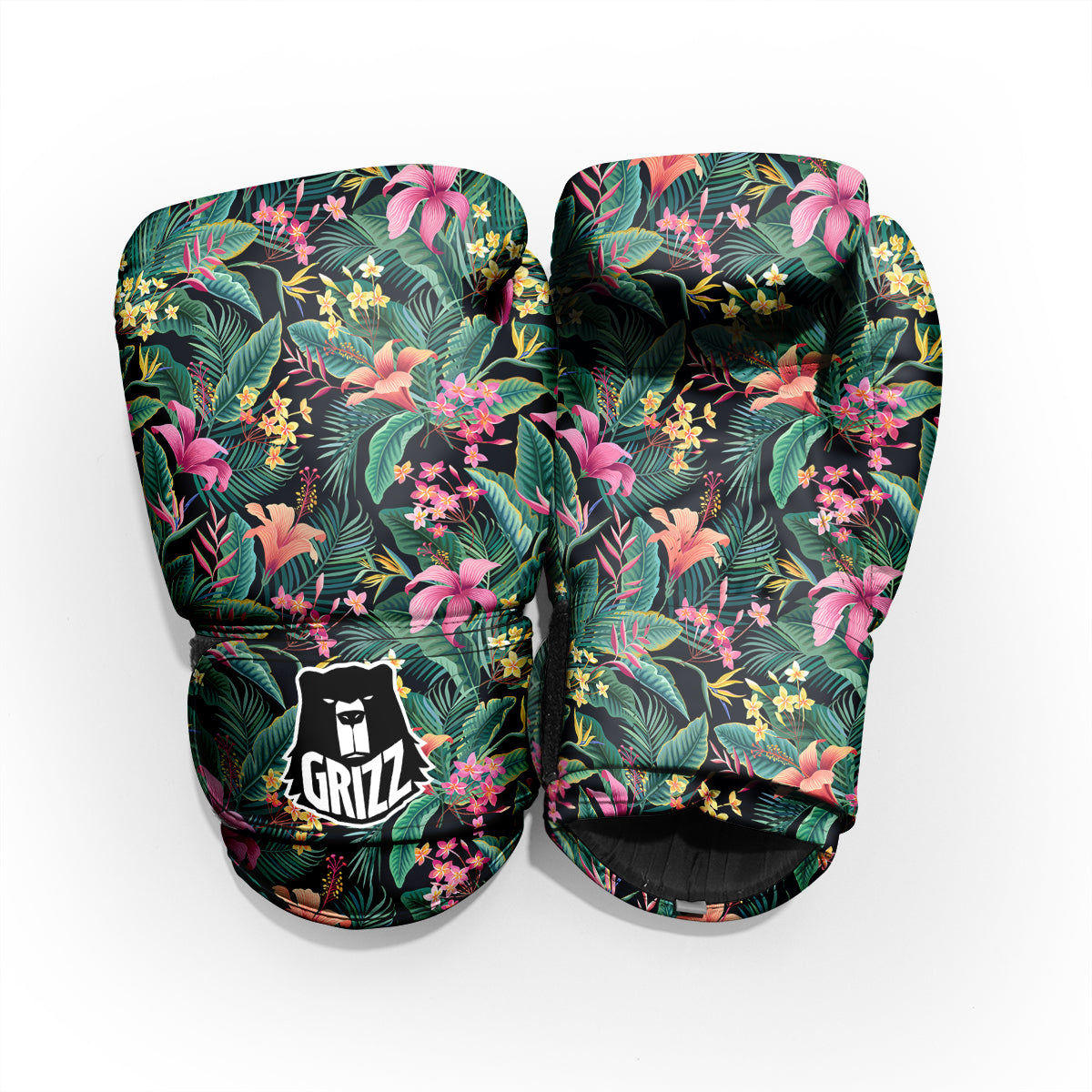 Hawaii Plants Tropical Print Pattern Sparring Gloves-grizzshop