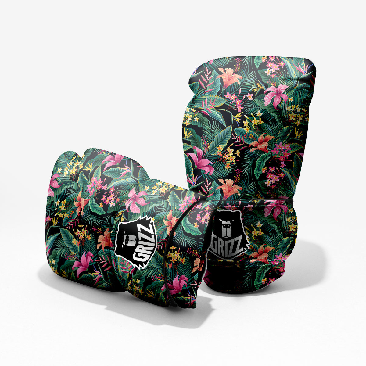 Hawaii Plants Tropical Print Pattern Sparring Gloves-grizzshop