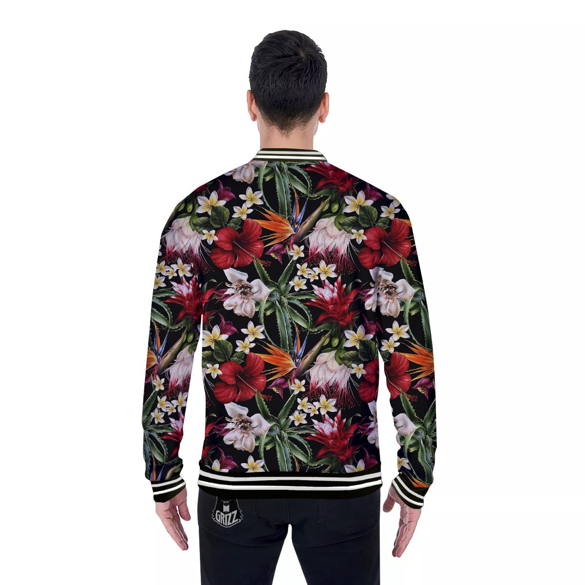Hawaii Summer Tropical Print Pattern Baseball Jacket-grizzshop