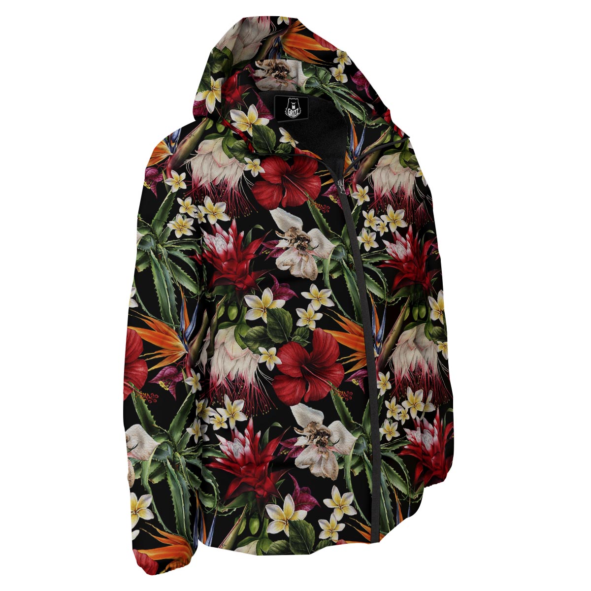 Hawaii Summer Tropical Print Pattern Down Jacket-grizzshop