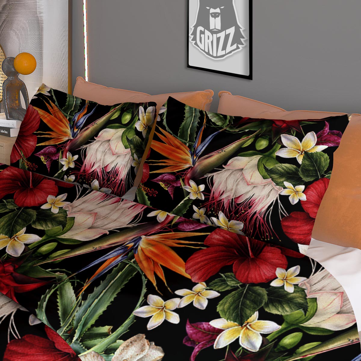 Hawaii Summer Tropical Print Pattern Duvet Cover Bedding Set