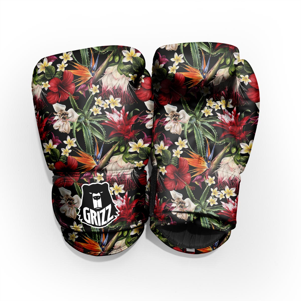 Hawaii Summer Tropical Print Pattern Sparring Gloves-grizzshop