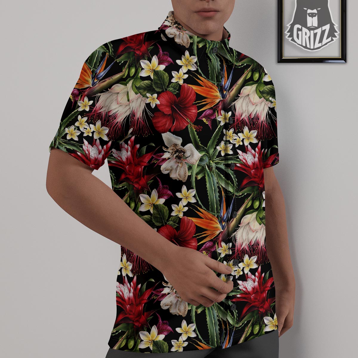 Hawaii Summer Tropical Print Pattern Untucked Shirts-grizzshop