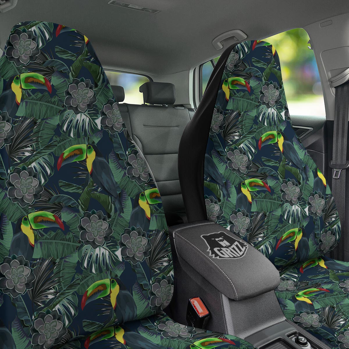 Hawaii Toucan Aloha Print Pattern Car Seat Covers-grizzshop