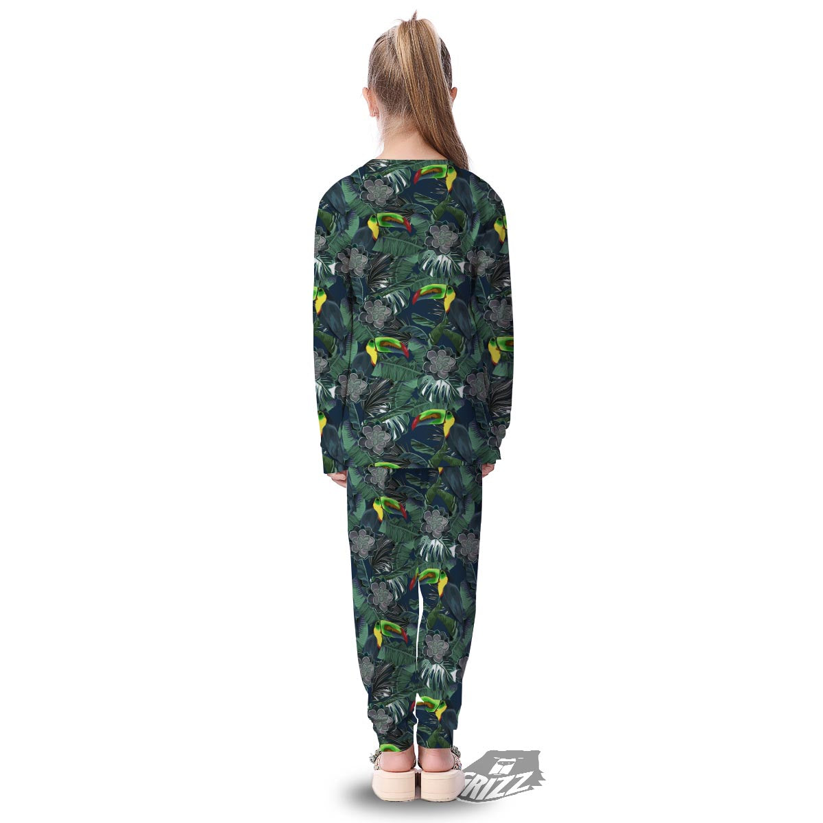 Hawaii Toucan Aloha Print Pattern Kid's Pajamas-grizzshop