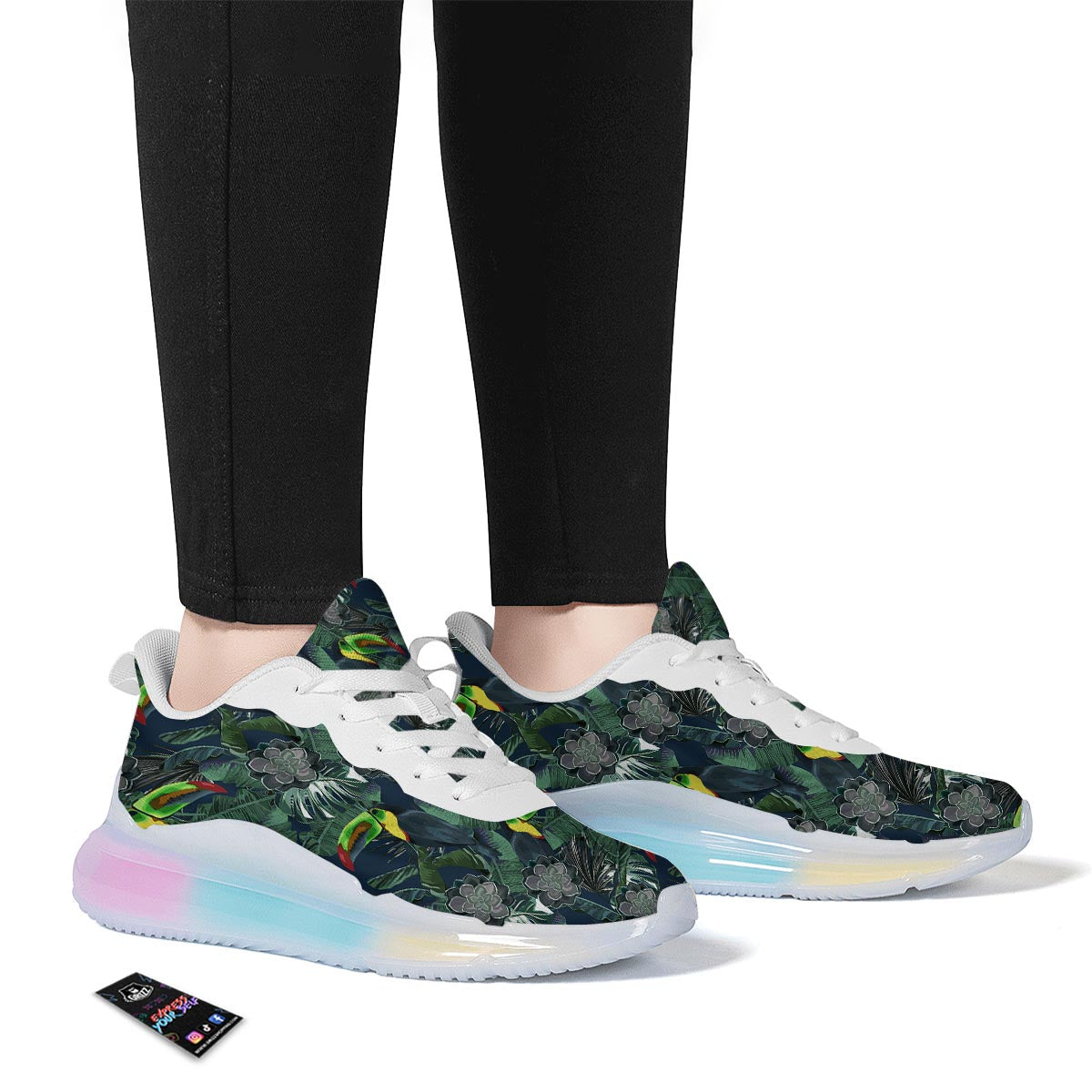 Hawaii Toucan Aloha Print Pattern Running Sneakers-grizzshop